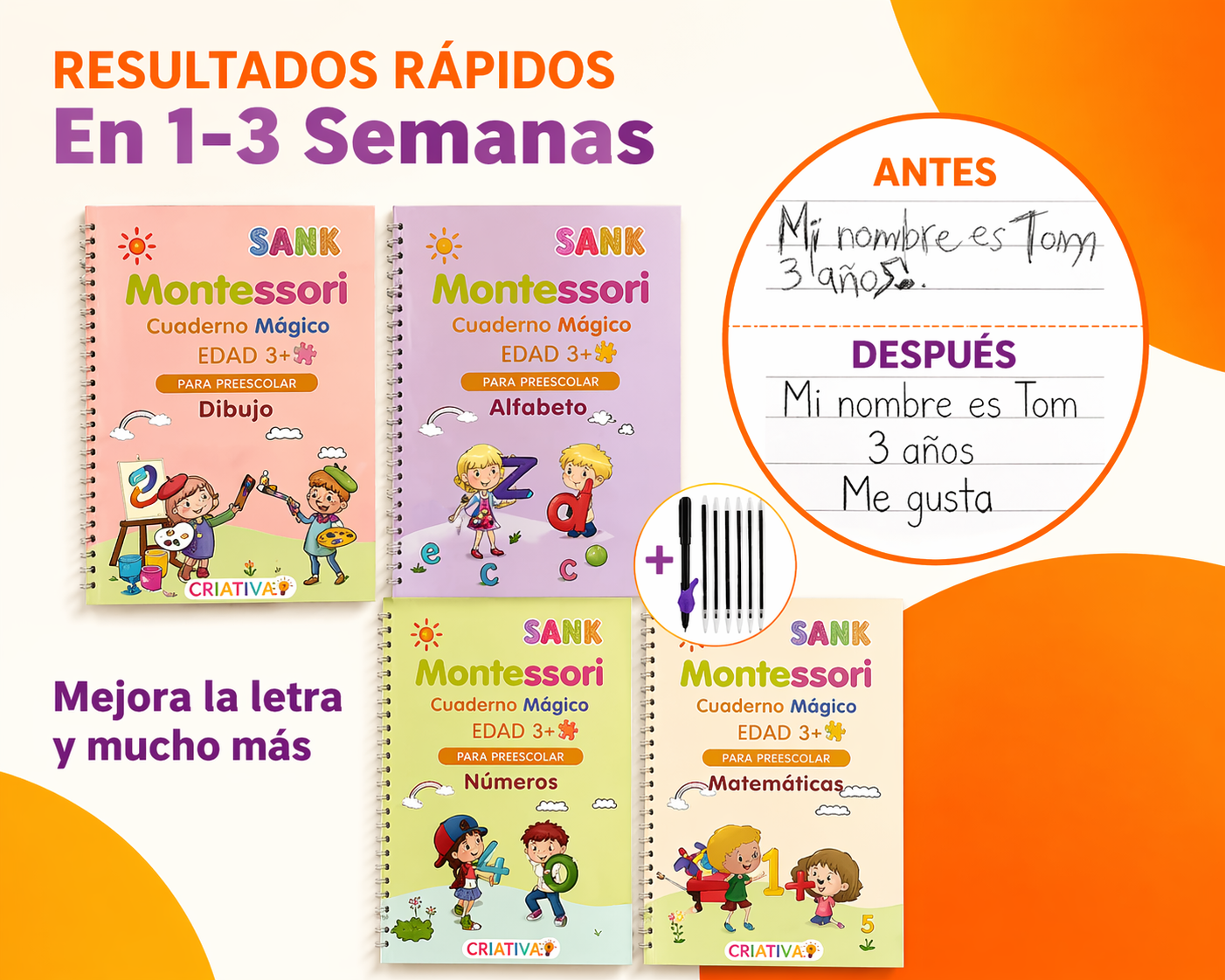 [🔥 50% OFF HOY] AYUDA A TU HIJO A ESCRIBIR Y CONCENTRARSE SIN PANTALLAS - Método 3F: forma, fluidez y enfoque en cada trazo